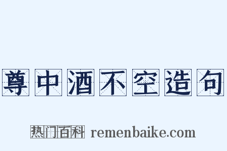 尊中酒不空造句是什么意思的图片